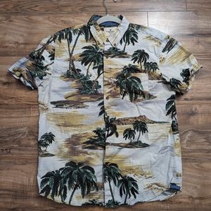 American Eagle Short Sleeve SS Safari Style Button Shirt